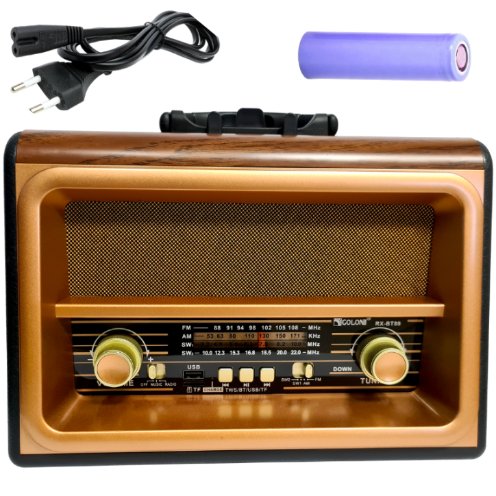Radio Vintage FM akumulatorowe z Bluetooth USB