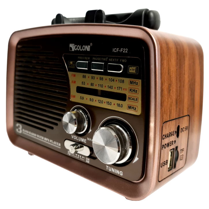 RADIO KUCHENNE FM z rączką PRZENOŚNE sieciowe kol.2 miedziany środkowy