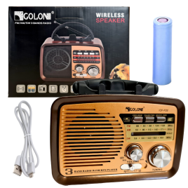 RADIO KUCHENNE FM z rączką PRZENOŚNE sieciowe kol.3 złoty góra