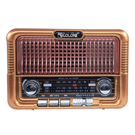 Radio Vintage PRL FM akumulatorowe z Bluetooth USB RX-6060BT