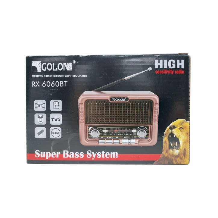 Radio Vintage PRL FM akumulatorowe z Bluetooth USB RX-6060BT