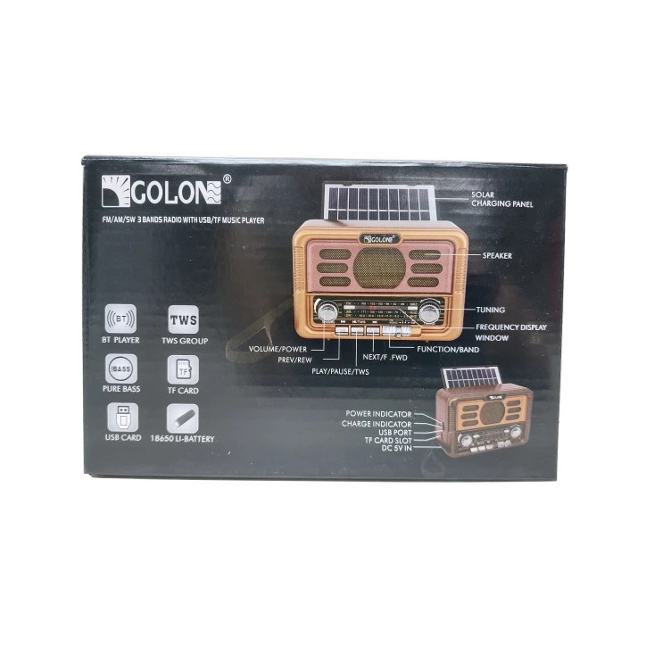Radio Vintage PRL FM akumulatorowe z Bluetooth USB RX-6060BT