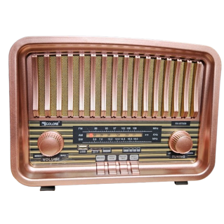 Radio Vintage FM akumulatorowe z Bluetooth USB Miedz kol.2
