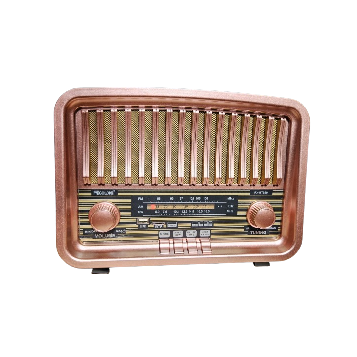Radio Vintage FM akumulatorowe z Bluetooth USB Miedz kol.2