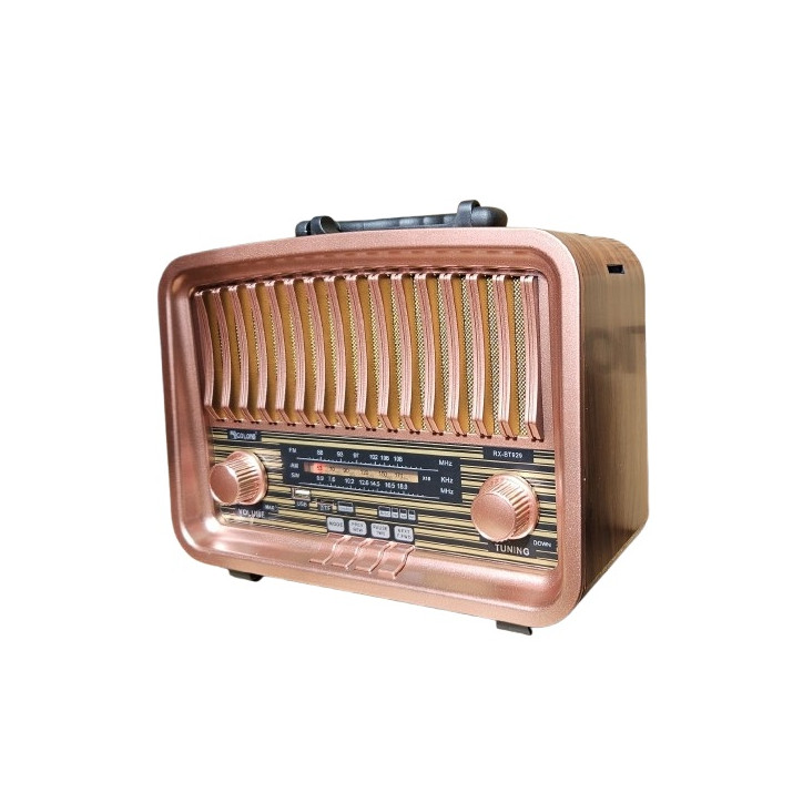 Radio Vintage FM akumulatorowe z Bluetooth USB Miedz kol.2