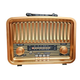 Radio Vintage FM akumulatorowe z Bluetooth USB Złoty kol.3