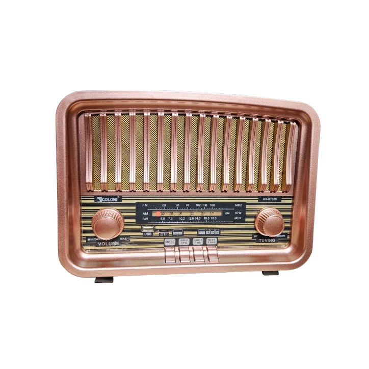 Radio Vintage FM akumulatorowe z Bluetooth USB Miedz kol.2