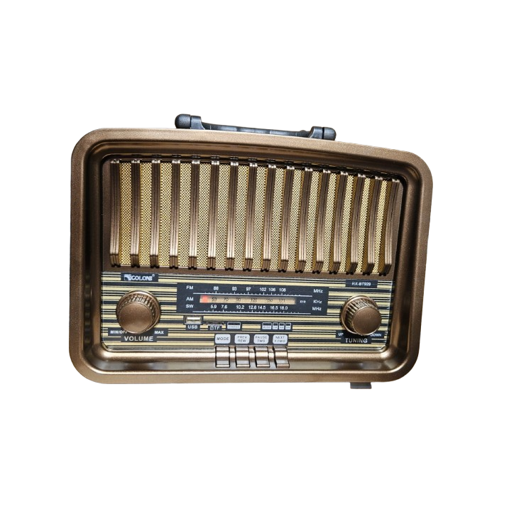 Radio Vintage FM akumulatorowe z Bluetooth USB Orzech kol.1