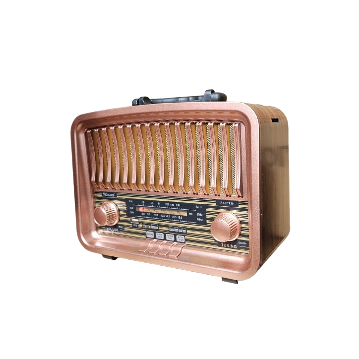 Radio Vintage FM akumulatorowe z Bluetooth USB Miedz kol.2