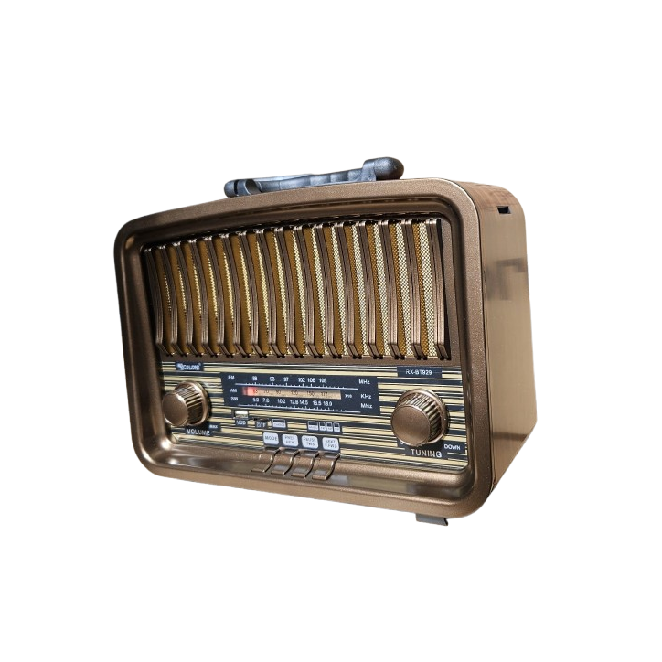 Radio Vintage FM akumulatorowe z Bluetooth USB Orzech kol.1