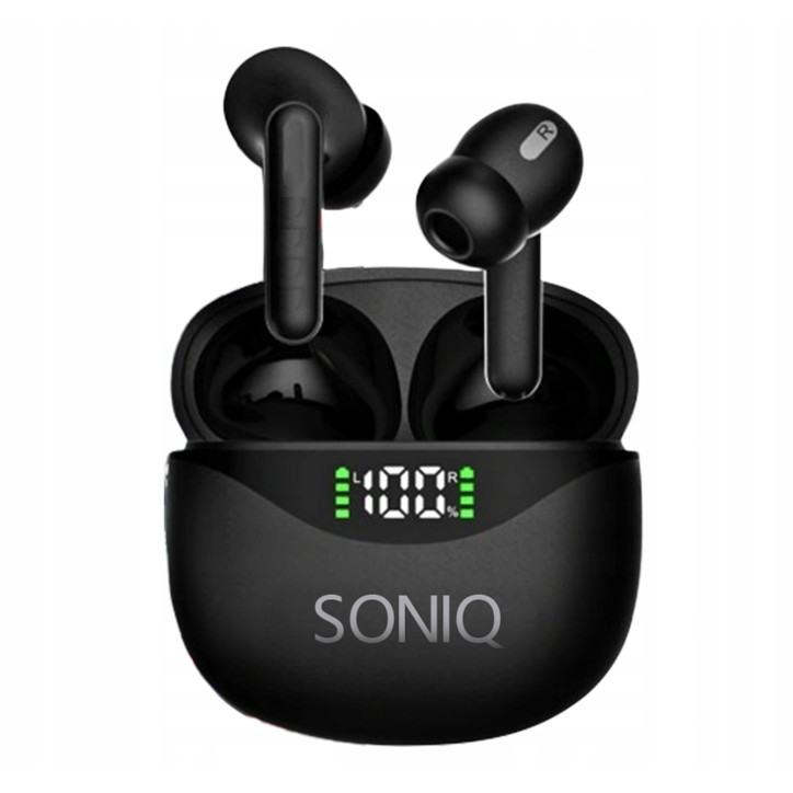 Słuchawki Bezprzewodowe Bluetooth 5.3 SONIQ WGM-16 PRO dwa mikrofony Słuchawki Bezprzewodowe Bluetooth 5.3 SONIQ WGM-16 PRO dwa mikrofony
