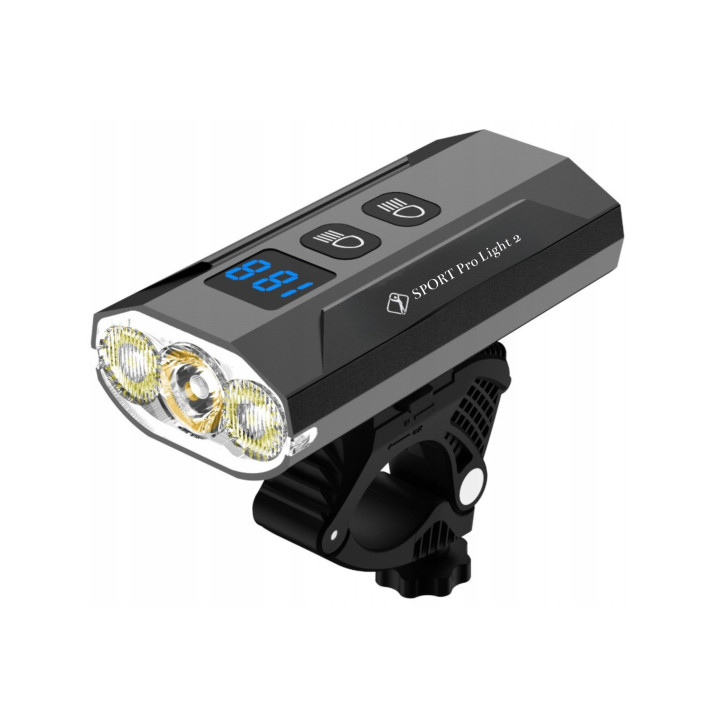 Lampka ROWEROWA Światło LED M1-1200 przód 5200mAh + lampka tył Lampka ROWEROWA Światło LED M1-1200 przód 5200mAh + lampka tył