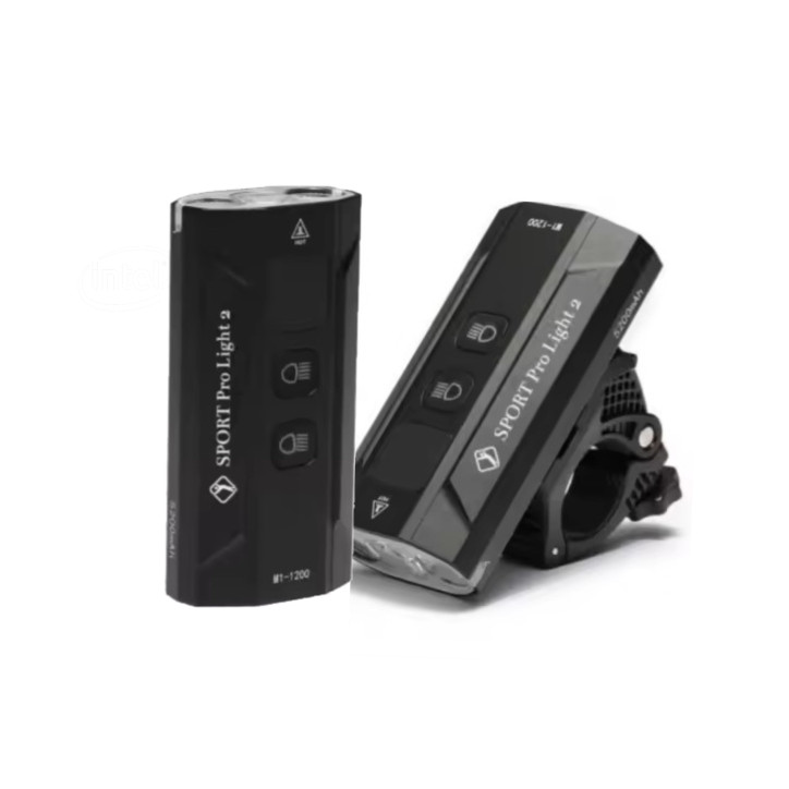 Lampka ROWEROWA Światło LED M1-1200 przód 5200mAh + lampka tył Lampka ROWEROWA Światło LED M1-1200 przód 5200mAh + lampka tył