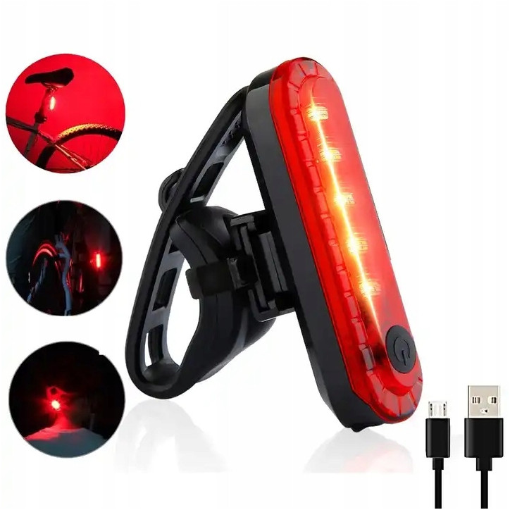 Lampka ROWEROWA Światło LED M1-1200 przód 5200mAh + lampka tył Lampka ROWEROWA Światło LED M1-1200 przód 5200mAh + lampka tył