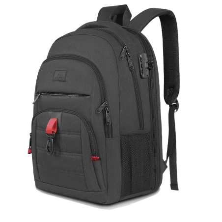 Plecak na laptopa Matein Antykradzieżowy P142500BLK 17.3" czarny