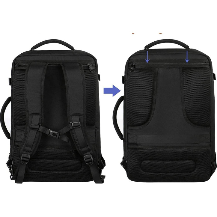 MATEIN Plecak miejski szkolny biznesowy podróżny pojemny USB czarny 115900BLK MATEIN Plecak miejski szkolny biznesowy podróżny pojemny USB czarny 115900BLK