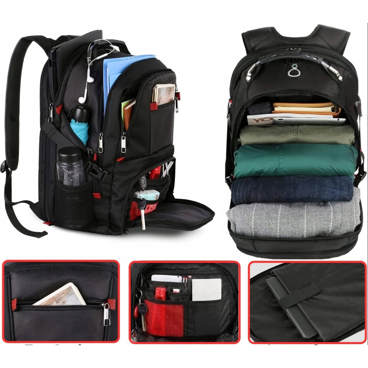 Plecak podróżny YOREPEK, bardzo duże plecaki na laptopa 17.3" Plecak podróżny YOREPEK, bardzo duże plecaki na laptopa 17.3"