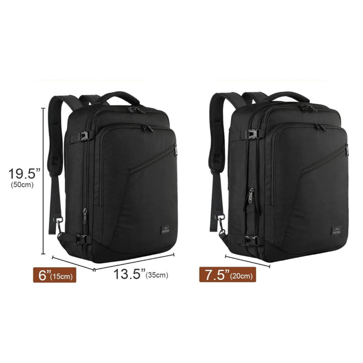 MATEIN Plecak miejski szkolny biznesowy podróżny pojemny USB czarny 115900BLK MATEIN Plecak miejski szkolny biznesowy podróżny pojemny USB czarny 115900BLK