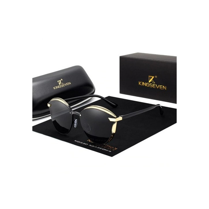 Okulary Kingseven N7824 złoty / czarny Okulary Kingseven N7824 złoty / czarny
