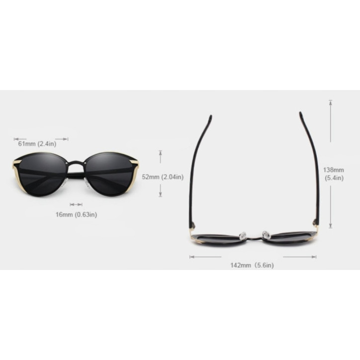 Okulary Kingseven N7824 złoty / czarny Okulary Kingseven N7824 złoty / czarny