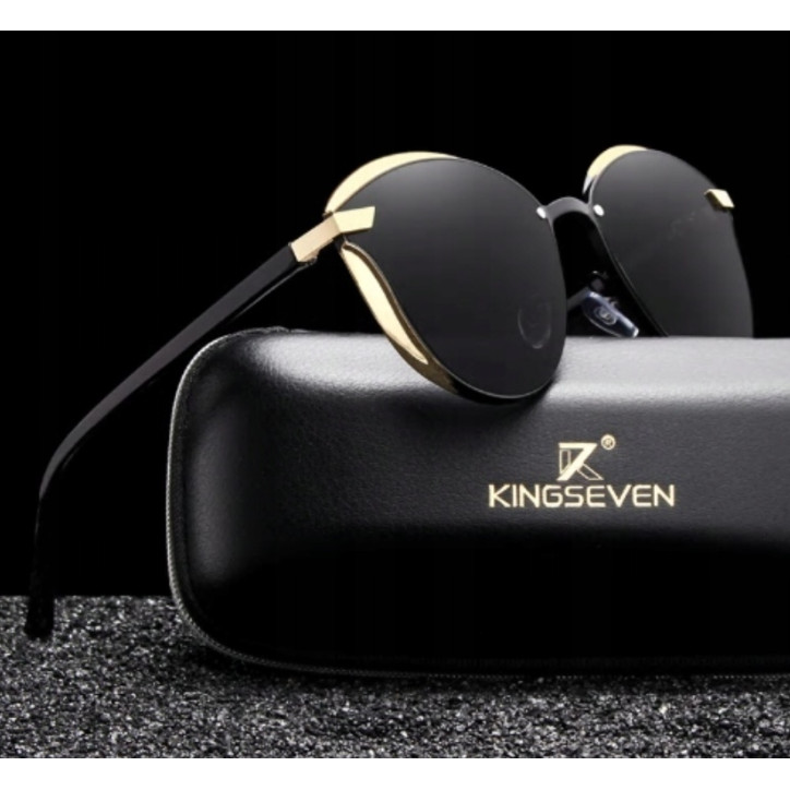 Okulary Kingseven N7824 złoty / czarny Okulary Kingseven N7824 złoty / czarny