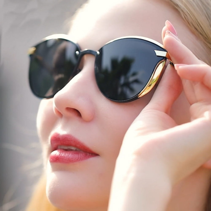 Okulary Kingseven N7824 złoty / czarny Okulary Kingseven N7824 złoty / czarny