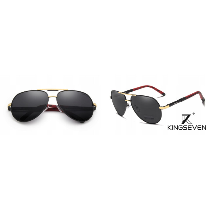 Okulary Kingseven N725  złoty / czarny