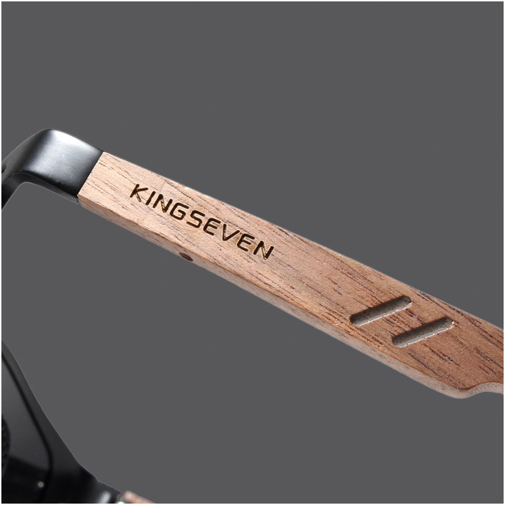 Okulary Kingseven W5507 niebieski / drewno Okulary Kingseven W5507 niebieski / drewno
