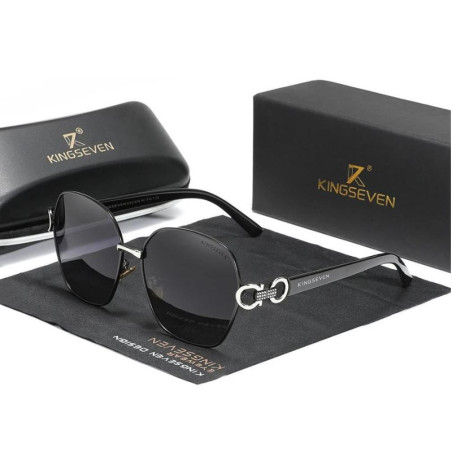 Okulary Kingseven N7898 czarny / srebrny
