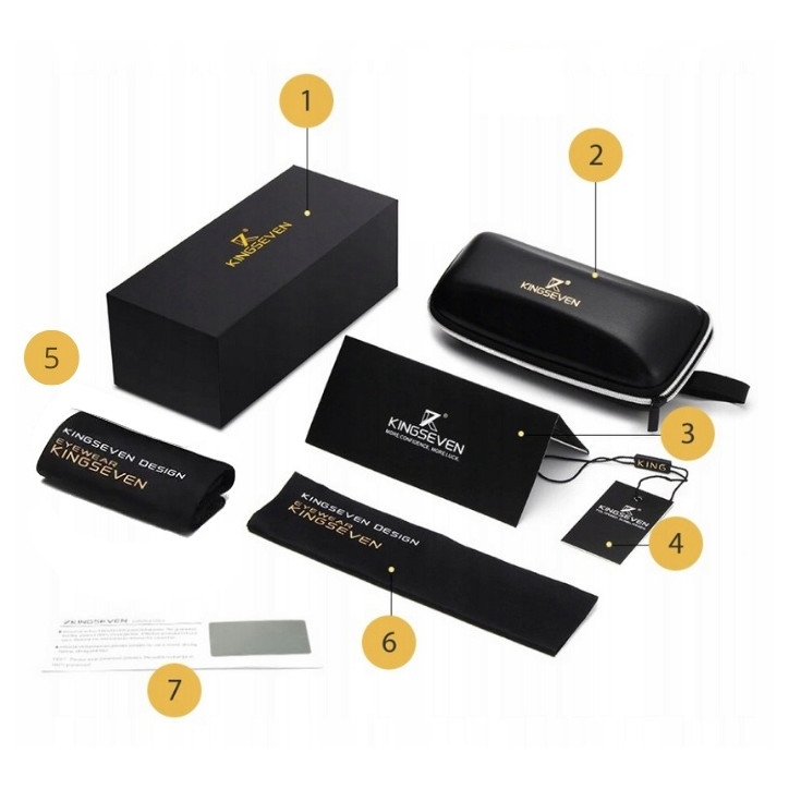 Okulary Kingseven W5507 niebieski / drewno Okulary Kingseven W5507 niebieski / drewno