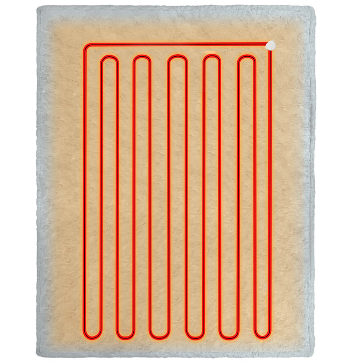 Koc elektryczny CoverSmile OB09201 180x160 cm / Koc Elektryczny Duży Miękki 180x160cm Mata Grzewcza 160w Pilot Timer