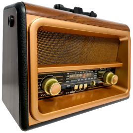 Radio Vintage FM akumulatorowe z Bluetooth USB
