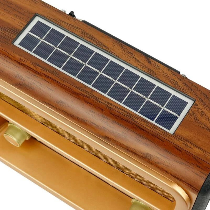 Radio Vintage FM akumulatorowe z Bluetooth USB Solar