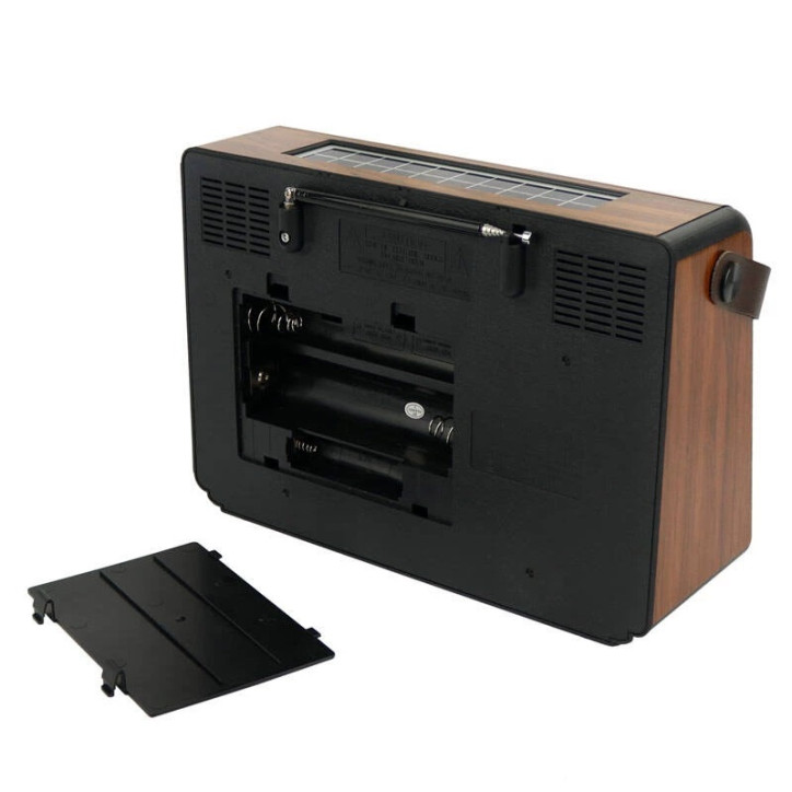 Radio Vintage FM akumulatorowe z Bluetooth USB Solar