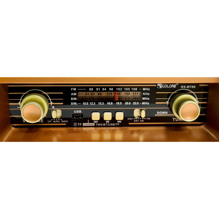 Radio Vintage FM akumulatorowe z Bluetooth USB Solar