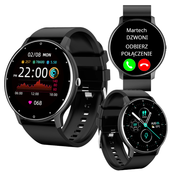 SMARTWATCH MĘSKI DAMSKI CIŚNIENIOMIERZ Crossfit Pomiary ZL02