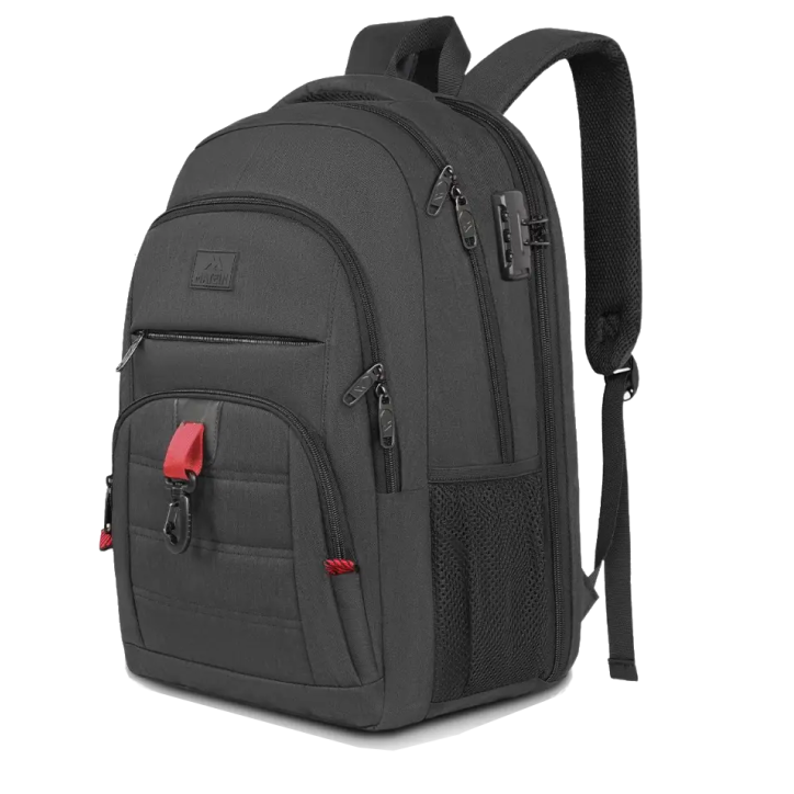 Plecak na laptopa Matein Antykradzieżowy P142500BLK 17.3" czarny