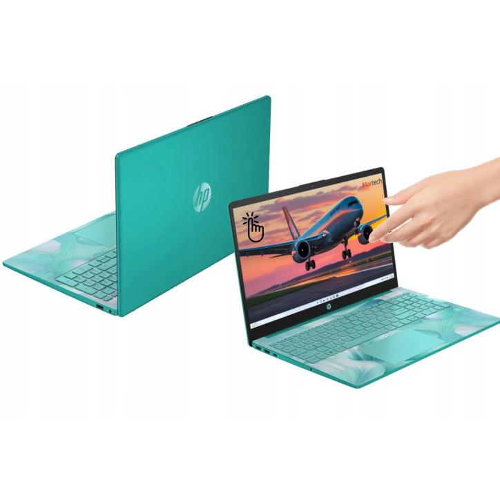 Limitowany LAPTOP HP 15,6 INTEL N100 16GB 128GB KAMERA DOTYK CZYTNIK Linii WIN1