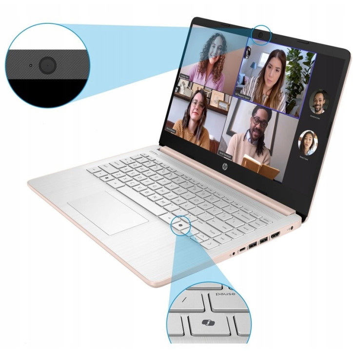 Limitowany WYDAJNY Laptop HP 14 N150 16G 256G Różowy Rose Gold W11 Limitowany WYDAJNY Laptop HP 14 N150 16G 256G Różowy Rose Gold W11