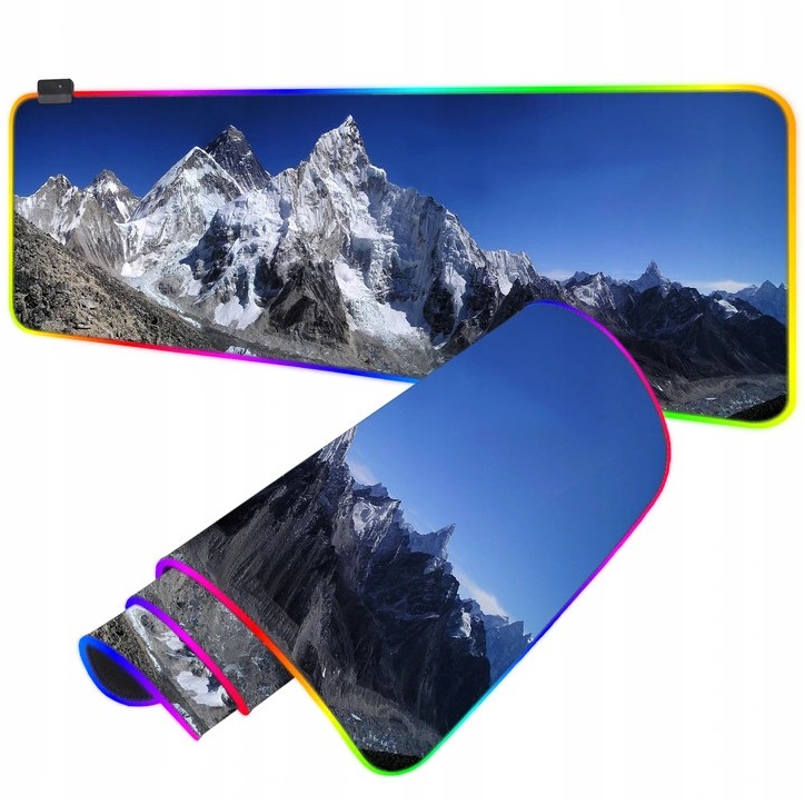 Podkładka gamingowa podświetlana podkładka pod mysz klawiaturę RGB XXL 90x30 alpine Podkładka gamingowa podświetlana podkładka pod mysz klawiaturę RGB XXL 90x30 alpine