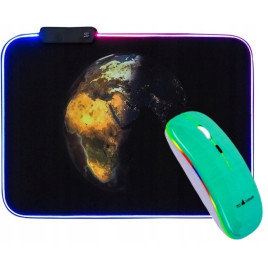 Miętowa Mysz bezprzewodowa A2 + Podkładka pod mysz