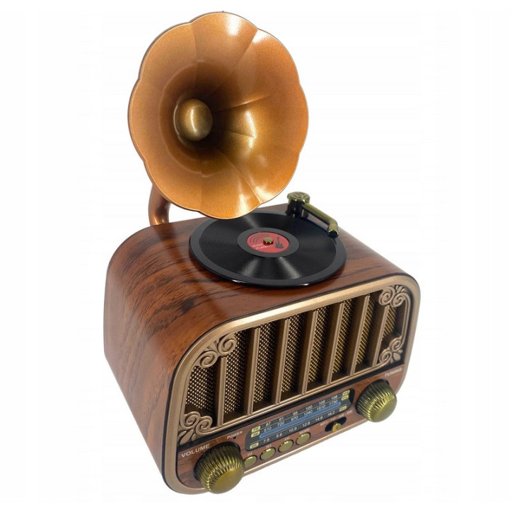 Radio Kuchenne Retro 3 pasma FM/AM/SW USB/TF Bluetooth Aku18650 1200mAh