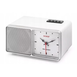 Radio drewno z zegarem kuchenne FM akumulatorowe z Bluetooth USB do Salonu