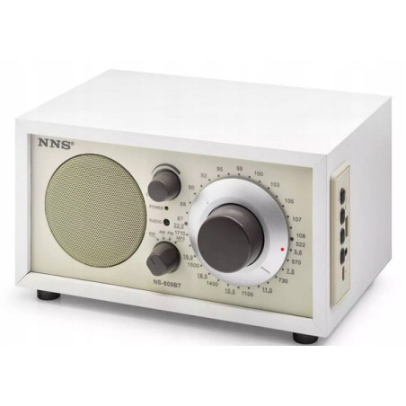Radio Kuchenne Vintage FM akumulatorowe z Bluetooth USB do Salonu drewno