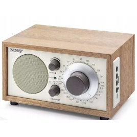 Radio Kuchenne Vintage FM akumulatorowe z Bluetooth USB do Salonu drewno