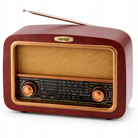 Radio Kuchenne Vintage FM akumulatorowe z Bluetooth USB do Salonu