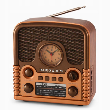 Radio Kuchenne Vintage FM akumulatorowe z Bluetooth USB do Salonu