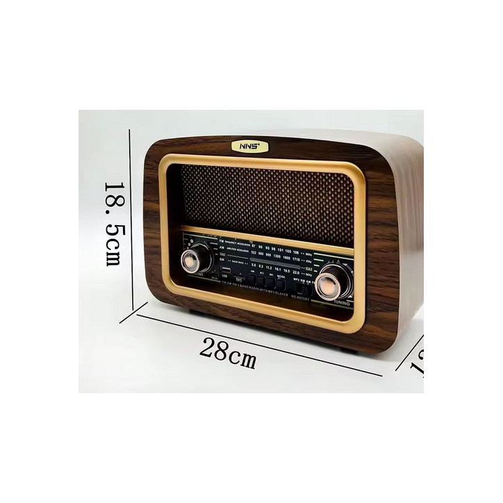 Radio Kuchenne Vintage FM akumulatorowe z Bluetooth USB do Salonu