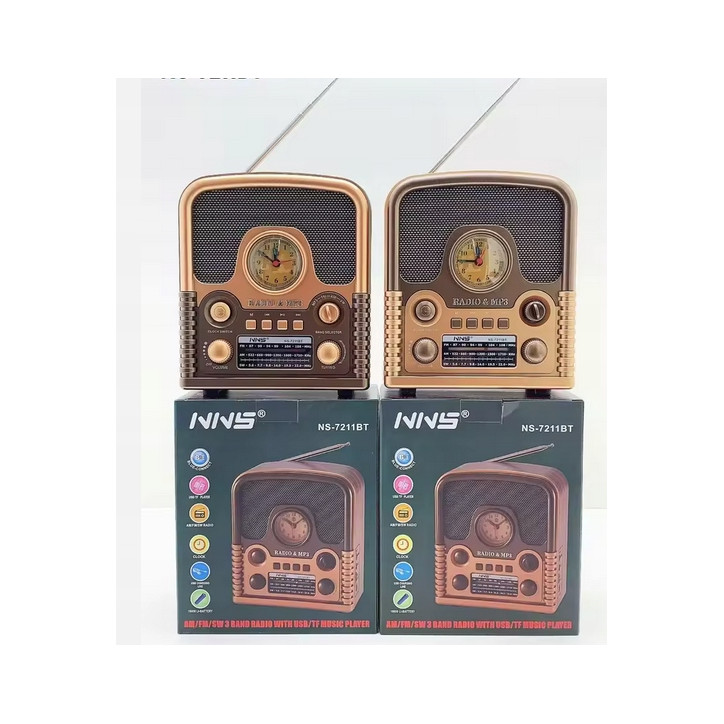 Radio Kuchenne Vintage FM akumulatorowe z Bluetooth USB do Salonu