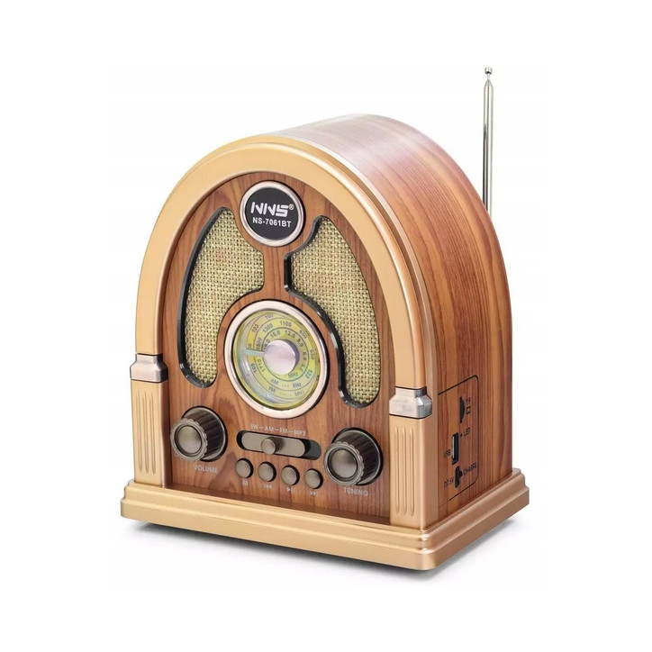 Radio Kuchenne Vintage FM akumulatorowe z Bluetooth USB do Salonu